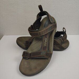 Teva Tanza Sport Sandals Mens 12 Brown Hiking Outdoor Adjustable